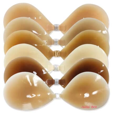 New Arrival Strapless Backless Skin Color Silicone Bra Front Buckle Cleavage Self-Adhesive Bra