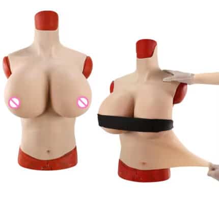 Quality Certification Silicone Breast Forms K Cup Fake Boobs for Crossdresser Cosplay Transvestite Sissy Masquerade Ball