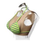 High Quality Backless Design Silicone Fake Boobs Vest Realistic Breast Form Round Collar Crossdresser Cosplay