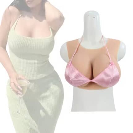 Silicone G Cup Breast Forms with Cotton Fill Realistic Big Boobs for Crossdresser Transgender Drag Queen