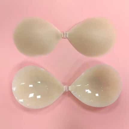 Invisible Adhesive Sticky Silicone Bra for Women Self-Adhesive Matte Round Silicone Bra Cups