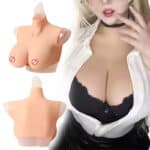 High Collar Huge Fake Boobs Silicone