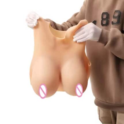High-Neck Realistic Silicone Breast